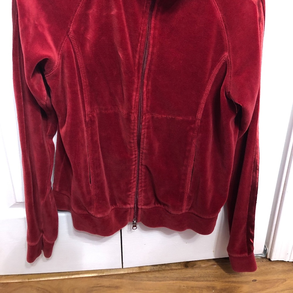 Velour zip up sweatshirt